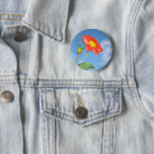 Fröhliche Erdbeerblüte Button (Beispiel)