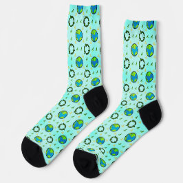 Fröhliche Erde-Tag-Socken Socken