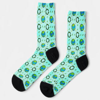 Fröhliche Erde-Tag-Socken Socken