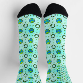 Fröhliche Erde-Tag-Socken Socken
