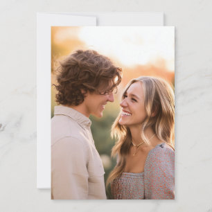 Fröhliche Erdig Romantische Foto Einladung