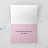 Fröhliche Erholung nach der Operation Karte (Innenseite)