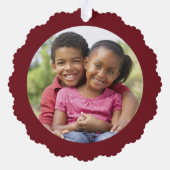 Fröhliche Erinnerungen 2 Fotos Weihnachtsfeier Ornament Karte (Rückseite)