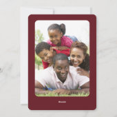 Fröhliche Erinnerungen Foto Collage Bow Weihnachte Feiertagskarte (Rückseite)