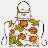 Fröhliche Erntedankfest Herbst Kürbispflanzen Schürze (Vorderseite)