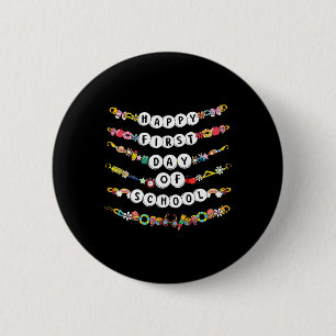 Fröhliche erste Schultag Freundschaftsarmbänder Te Button