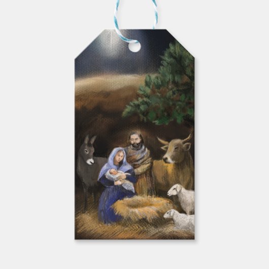 Fröhliche erste Weihnachtsgeburt  Geschenkanhänger (Vorderseite)
