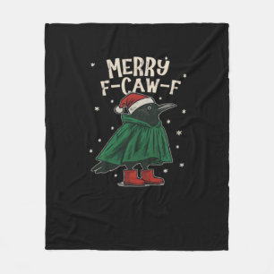 Fröhliche F-Caw-F Fleecedecke
