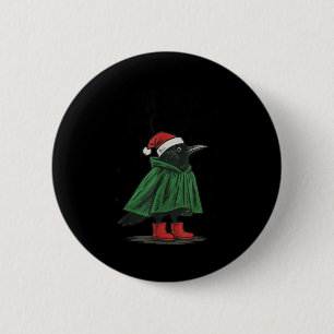 Fröhliche F-caw-f Lustiges Weihnachten Schwarze Kr Button