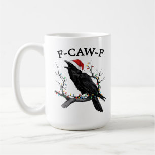 Fröhliche F-Caw-F Lustiges Weihnachten Schwarze Kr Kaffeetasse