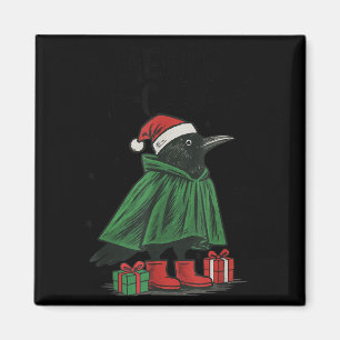 Fröhliche F-caw-f Lustiges Weihnachten Schwarze Kr Magnet