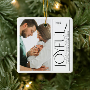 Fröhliche Familie zu Dritt Schwangerschaftsfoto Ke Keramikornament