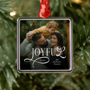 Fröhliche Familien-Foto-Weihnachten Ornament Aus Metall