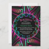 Fröhliche Farben Geburtstagsparty Einladung (Vorderseite)