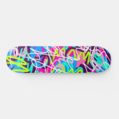 Fröhliche Farben Moderne Abstraktion Skateboard (Horizontal)