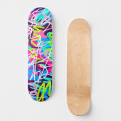 Fröhliche Farben Moderne Abstraktion Skateboard (Vorderseite)