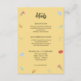 Fröhliche farbenfrohe Blumenzettel Begleitkarte