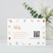 Fröhliche farbenfrohe Blumenzettel Begleitkarte (Stehend Vorderseite)