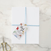 fröhliche, farbenfrohe Blumenzettel Geschenkanhänger (Mit Garn)