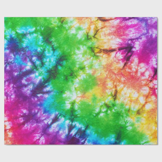 fröhliche, farbenfrohe gefärbte Krawatte Geschenkpapier (Flach)