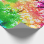 fröhliche, farbenfrohe gefärbte Krawatte Geschenkpapier (Ecke)