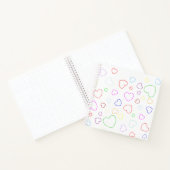 Fröhliche farbenfrohe Herzen Notizblock (Innenseite)