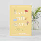 Fröhliche, farbenfrohe Hochzeit speichern Sie die Einladung (Stehend Vorderseite)