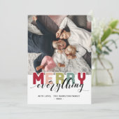 Fröhliche farbenfrohe Urlaubsfotokarte Einladung (Stehend Vorderseite)