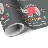 fröhliche, farbenfrohe Weihnachten Geschenkpapier (Rolleneckpunkt)