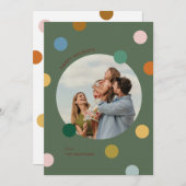 Fröhliche, farbenfrohe Weihnachtsfotokarten Feiertagskarte (Vorne/Hinten)