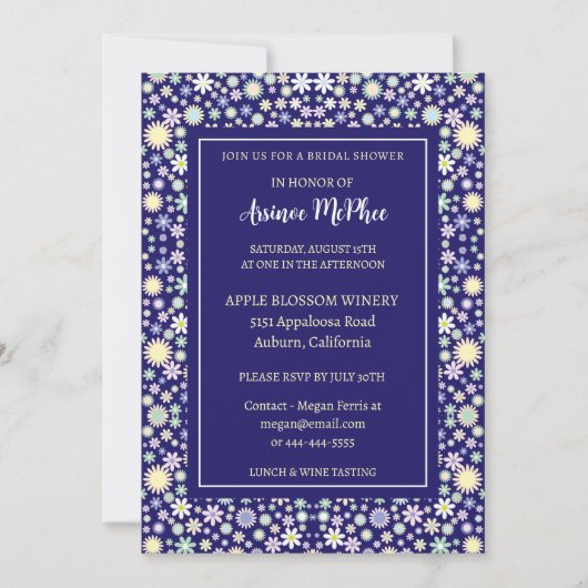 Fröhliche farbige Brautdusche Einladung (Vorderseite)