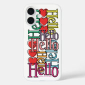 Fröhliche farbige "Hello" Casemate iPhone Case (Rückseite)