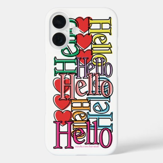 Fröhliche farbige "Hello" Casemate iPhone Case (Rückseite)