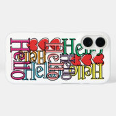 Fröhliche farbige "Hello" Casemate iPhone Case (Rückseite (Horizontal))