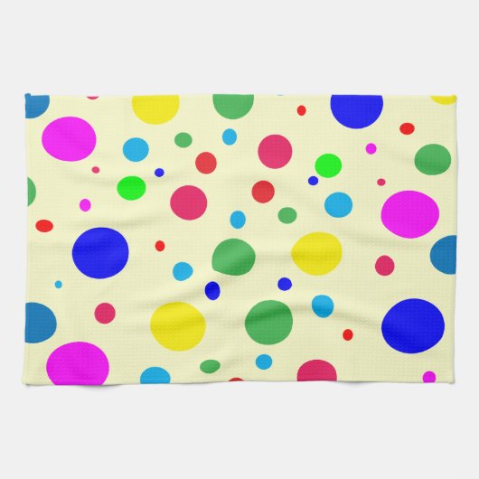 fröhliche Farbkreise Handtuch (Horizontal)