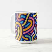 Fröhliche Farbpattern-Tasse Kaffeetasse (Vorderseite Links)