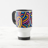 Fröhliche Farbpattern-Tasse Reisebecher (Vorderseite Links)