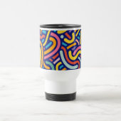 Fröhliche Farbpattern-Tasse Reisebecher (Mittel)
