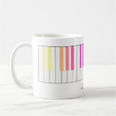 Fröhliche Farbstrahler Piano-Tasse Kaffeetasse (Links)
