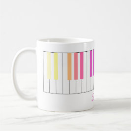 Fröhliche Farbstrahler Piano-Tasse Kaffeetasse