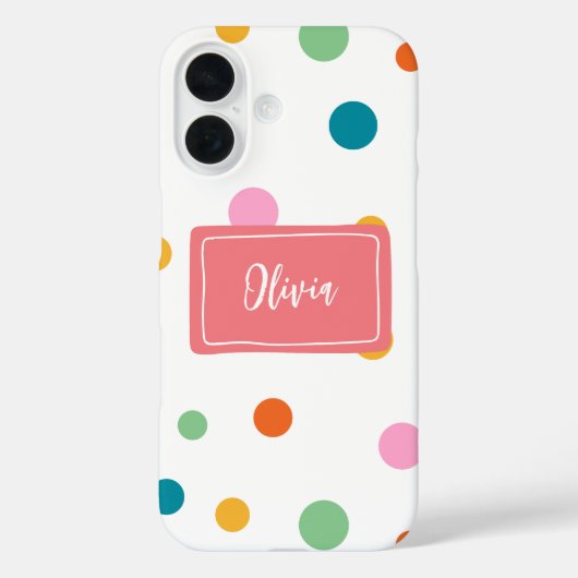 Fröhliche Farbtupfer Personalisiert Case-Mate iPhone Hülle (Rückseite)