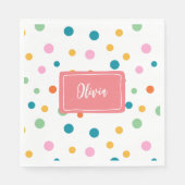 Fröhliche Farbtupfer Personalisiert Serviette (Vorderseite)