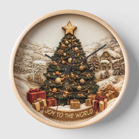 Fröhliche Feier des Weihnachtsbaums! Uhr (Vorderseite)