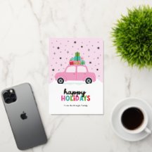 Fröhliche Feiertage Autos mit Weihnachtsgeschenken