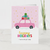 Fröhliche Feiertage Autos mit Weihnachtsgeschenken (Vorderseite)