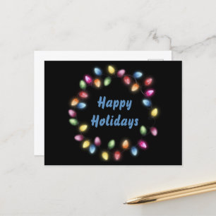 Fröhliche Feiertage Farbige & Festliche Weihnachts Postkarte