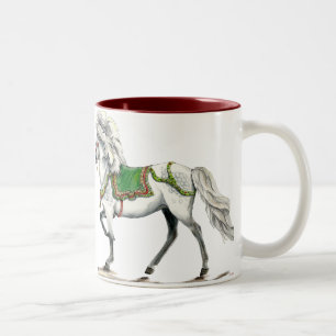 Fröhliche Feiertage Isländisches Pferd Zweifarbige Tasse