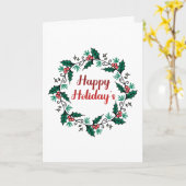 Fröhliche Feiertage Kranz Grußkarte Karte (Gelbe Blume)