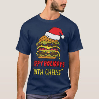 fröhliche Feiertage mit Käse lustige Weihnachtsman T-Shirt