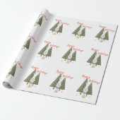Fröhliche Feiertage Weihnachts-Gnom Geschenkpapier (Ungerollt)